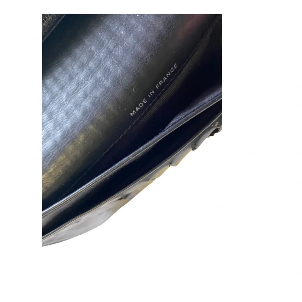 Chanel Micro Chocolate Bar Coco Mark Long Wallet Black Leather - Picture 11 of 13